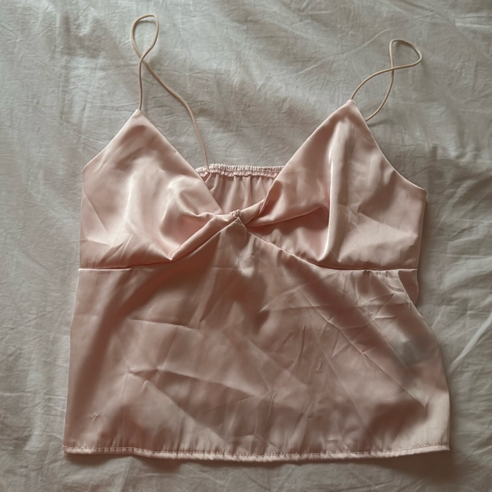 Pink Silky Tank Top